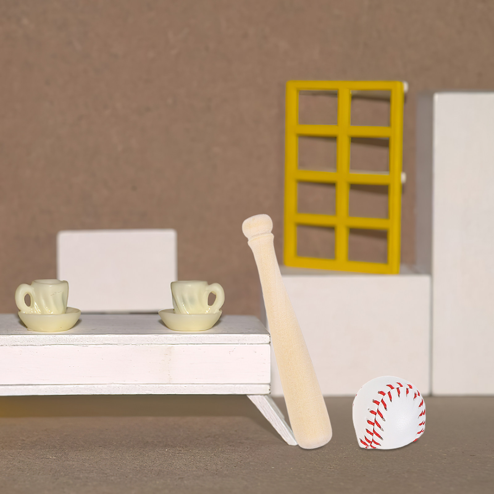Sports Equipment Bat - 2세트 미니어처 야구 배트와 장갑 세트