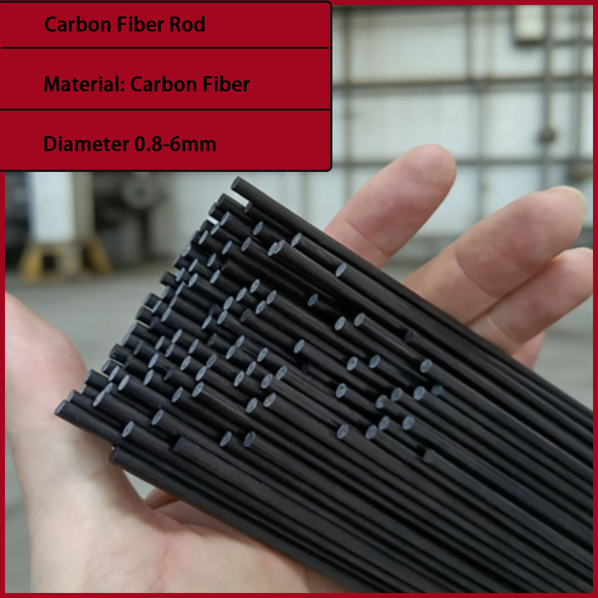 Sports Equipment Used - 직경 0.8-6mm의 탄소 섬유 막대는 항공우주,